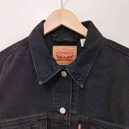リーバイス Levis 90S TRUCKER トラッカージャケット ブラック デニム ジャケット レディース import:M
