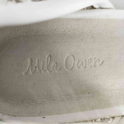ミラオーウェン Mila Owen ロングノーズメッシュフラットパンプス レディース JPN:36