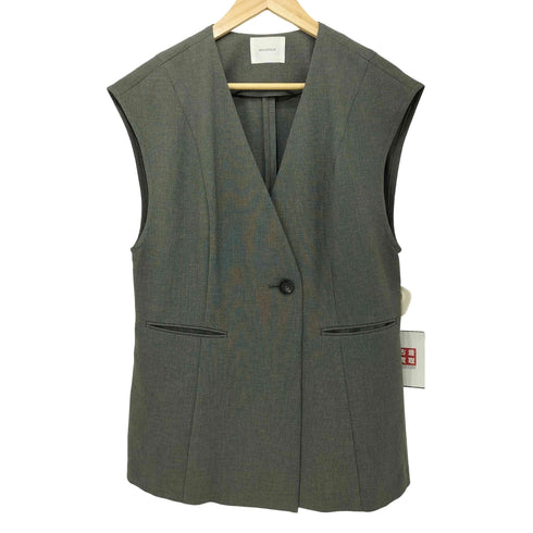 ミディウミソリッド MIDIUMISOLID 25SS no collar vest ノーカラーベスト レディース FREE