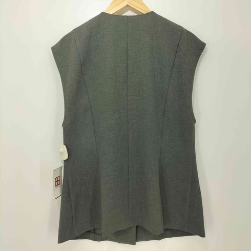 ミディウミソリッド MIDIUMISOLID 25SS no collar vest ノーカラーベスト レディース FREE