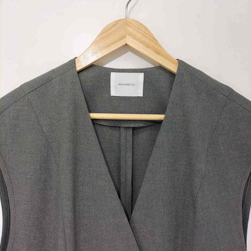 ミディウミソリッド MIDIUMISOLID 25SS no collar vest ノーカラーベスト レディース FREE