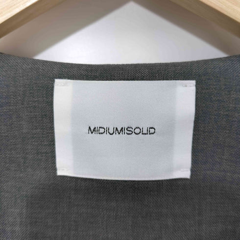 ミディウミソリッド MIDIUMISOLID 25SS no collar vest ノーカラーベスト レディース FREE