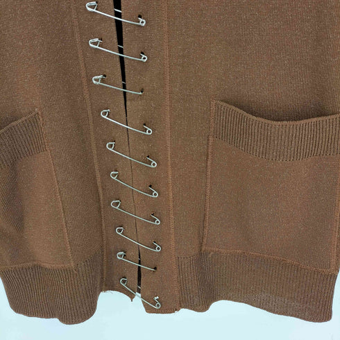 ジャンポールゴルチエフェム Jean Paul GAULTIER FEMME 安全ピン留めグリッターニットカーディガン レディース 40