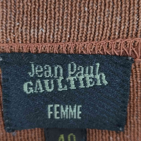 ジャンポールゴルチエフェム Jean Paul GAULTIER FEMME 安全ピン留めグリッターニットカーディガン レディース 40