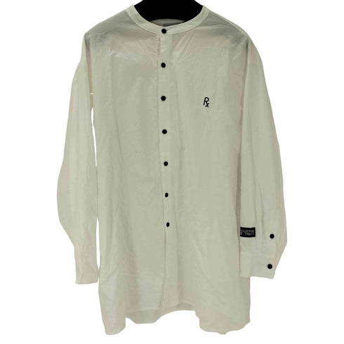 SLEEPING TABLET Rx ワンポイント ロゴ刺繍 バンドカラー シャツ メンズ JPN:1