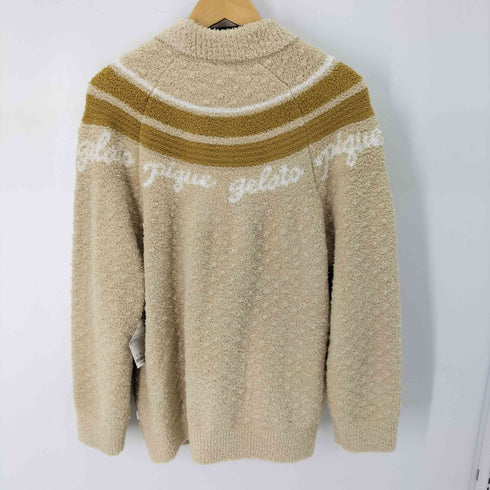 ジェラートピケオム Gelato Pique Homme パウダーラインロゴジャガードカーディガン メンズ JPN:M