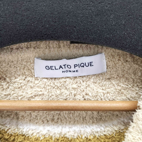 ジェラートピケオム Gelato Pique Homme パウダーラインロゴジャガードカーディガン メンズ JPN:M