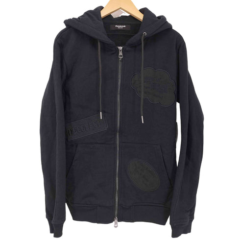 ウノピゥウノウグァーレトレリラックス 1PIU1UGUALE3 RELAX ワッペン刺繍ジップパーカー メンズ JPN:L