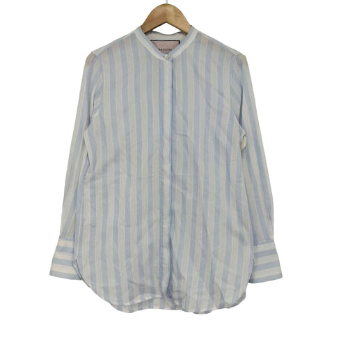 バグッタ Bagutta NLERA バンドカラーストライプロングシャツ レディース S