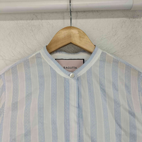 バグッタ Bagutta NLERA バンドカラーストライプロングシャツ レディース S