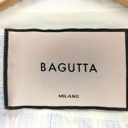 バグッタ Bagutta NLERA バンドカラーストライプロングシャツ レディース S