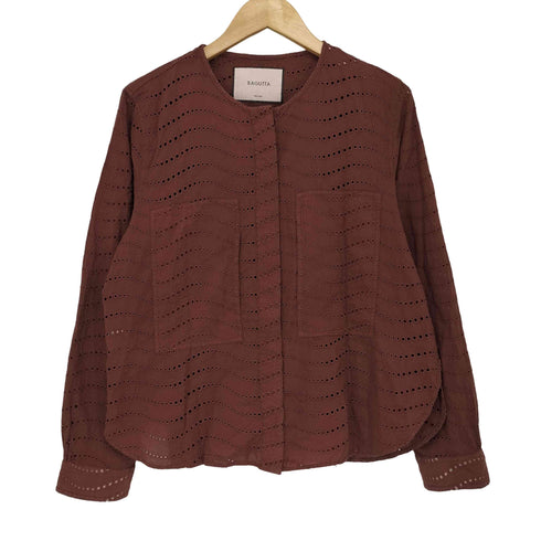 バグッタ Bagutta EMILYT ノーカラーレースブラウス レディース M