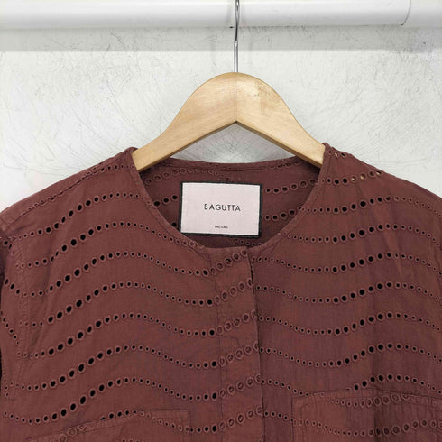 バグッタ Bagutta EMILYT ノーカラーレースブラウス レディース M