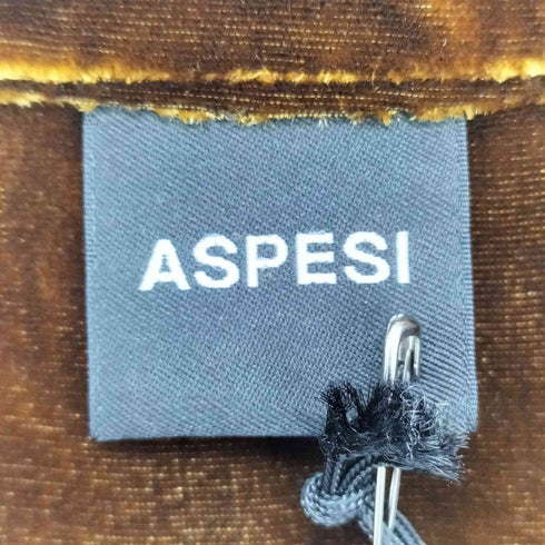 アスペジ ASPESI ノーカラーベロアシャツ レディース 40