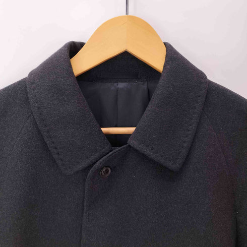 カシミヤ CASHMERE CASHMERE 100% Balmacaan Coat オールカシミア バルマカーン ステンカラーコート 比翼 メンズ JPN:3