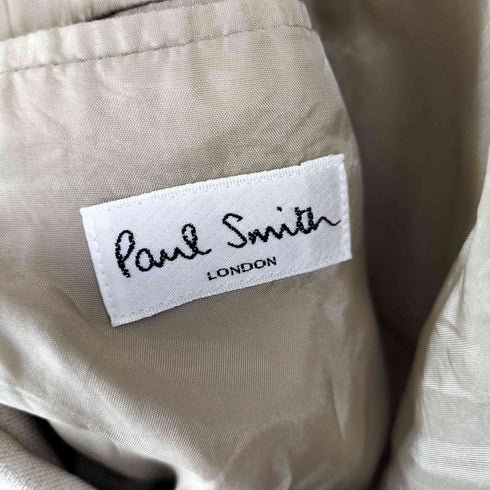 ポールスミスロンドン Paul Smith LONDON Cotton Linen 4B Tailored Jacket 裏地背抜き 綿麻生地 コットン リネン テーラードジャケット メンズ import:M