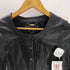 トゥービーバイアニエスベー To b. by agnes b. 90S Lamb Leather Jacket サンライズ期 裏地水玉 ドット レース装飾 羊革 ノーカラー ラムレザー ジャケット レディース FR:36