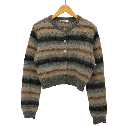 ビューティーアンドユースユナイテッドアローズ BEAUTY & YOUTH UNITED ARROWS ボーダー柄 シャギー クルーネックカーディガン レディース