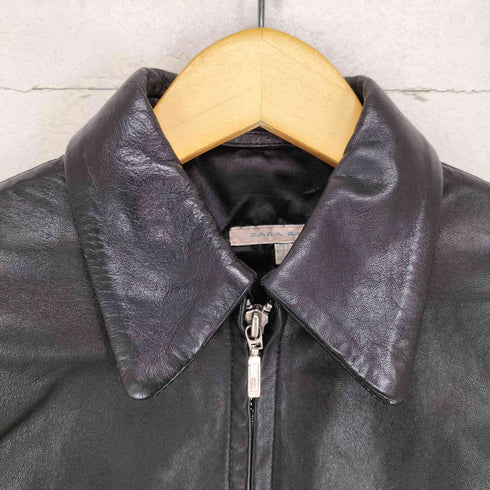 ザラ ZARA CUIR LEATHER リアルレザージップジャケット レディース S
