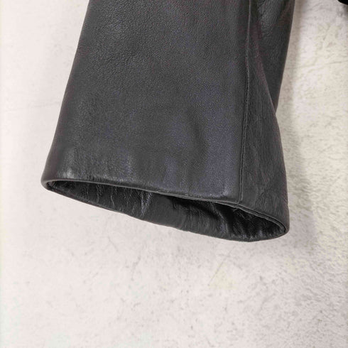 ザラ ZARA CUIR LEATHER リアルレザージップジャケット レディース S