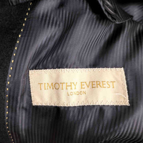 ティモシーエヴェレスト timothy everest カシミア 比翼 ステンカラーコート メンズ import:XL