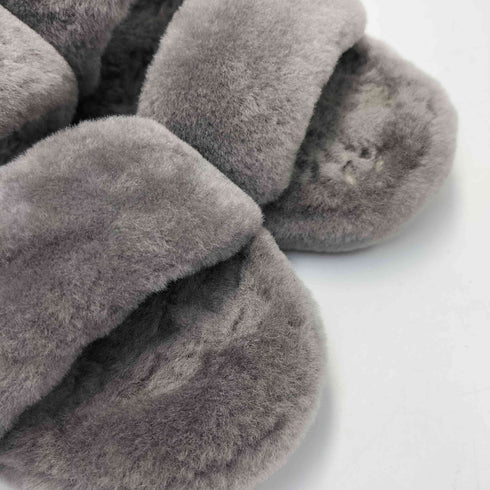 アグ UGG Fuzz Yeah アズ イヤー シープスキン バックレス サンダル レディース JPN:24