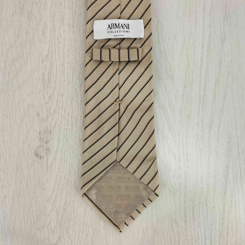 アルマーニコレツィオーニ ARMANI COLLEZIONI イタリア製 シルク ストライプ ネクタイ メンズ