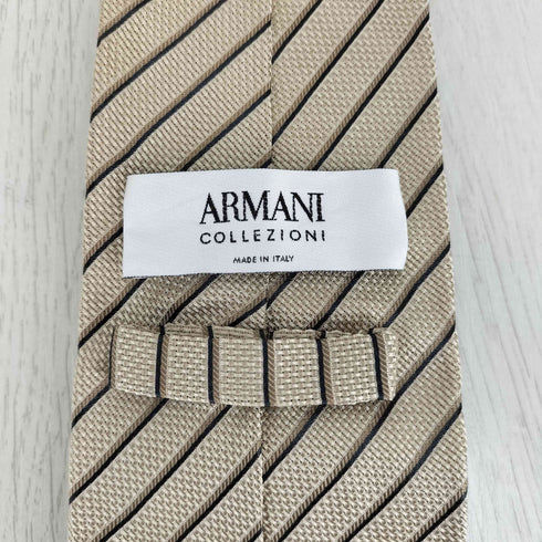 アルマーニコレツィオーニ ARMANI COLLEZIONI イタリア製 シルク ストライプ ネクタイ メンズ
