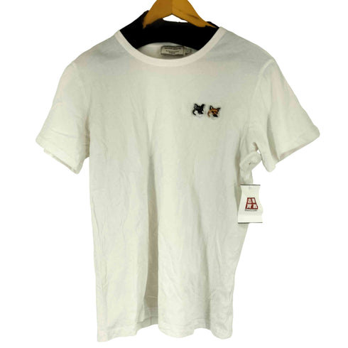 メゾンキツネ MAISON KITSUNE 胸元刺繍 S/S Tシャツ メンズ JPN:L