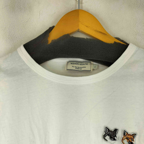 メゾンキツネ MAISON KITSUNE 胸元刺繍 S/S Tシャツ メンズ JPN:L