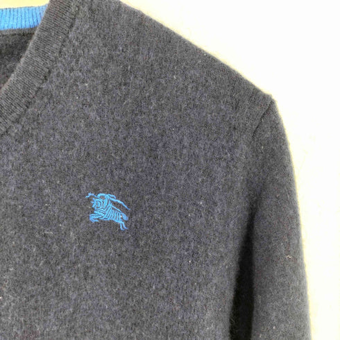 バーバリーブラックレーベル BURBERRY BLACK LABEL カシミヤ混ウールVネックニットセーター メンズ 2