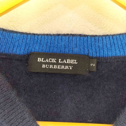 バーバリーブラックレーベル BURBERRY BLACK LABEL カシミヤ混ウールVネックニットセーター メンズ 2
