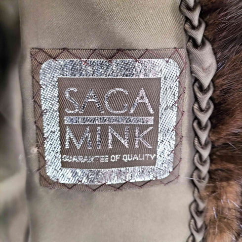 サガミンク SAGA MINK 銀タグ ミンクファーストライプジャケット レディース 9