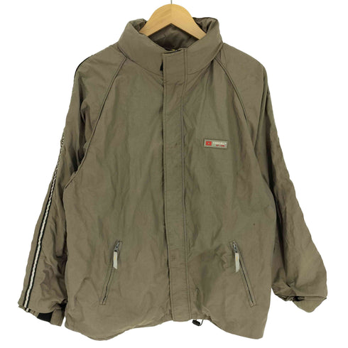 コンバース CONVERSE 裏地メッシュ ラグランスリーブ ラバーロゴ ドローコード ナイロン マウンテン ジャケット メンズ LL