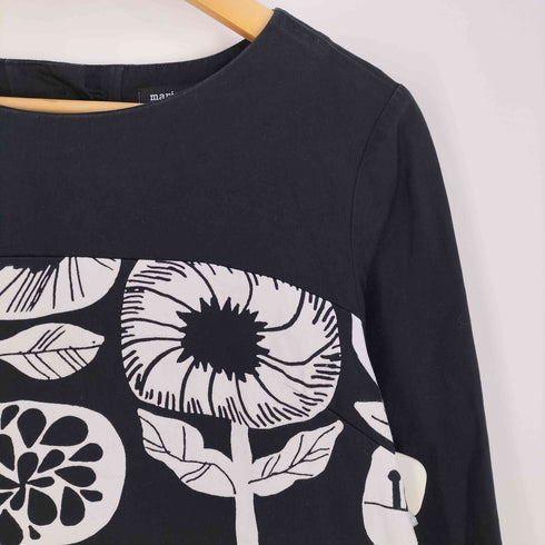 マリメッコ marimekko 花柄 七分袖 チュニックワンピース レディース SMS