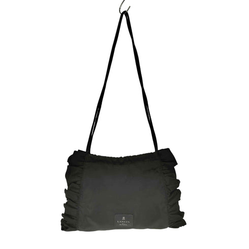 ランバンオンブルー LANVIN en Bleu ナイロン フリル ショルダー バッグ レディース