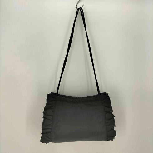 ランバンオンブルー LANVIN en Bleu ナイロン フリル ショルダー バッグ レディース