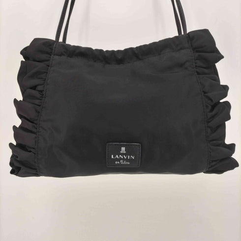 ランバンオンブルー LANVIN en Bleu ナイロン フリル ショルダー バッグ レディース