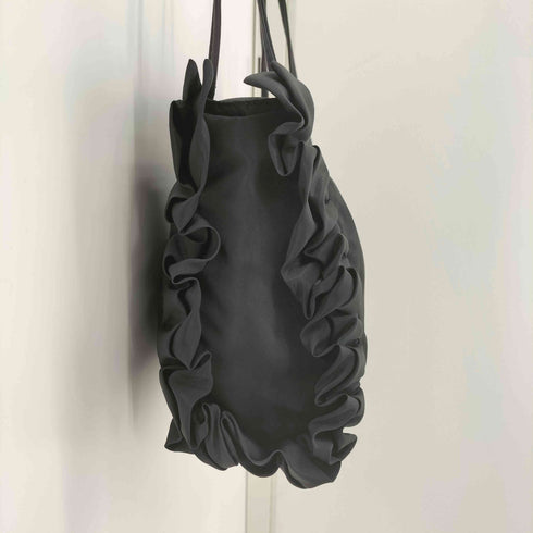 ランバンオンブルー LANVIN en Bleu ナイロン フリル ショルダー バッグ レディース