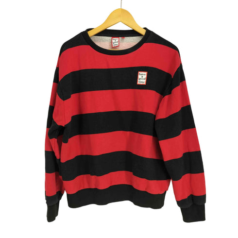 ハブアグッドタイム HAVE A GOOD TIME ロゴプリント ボーダー柄 スウェット レディース JPN:XL