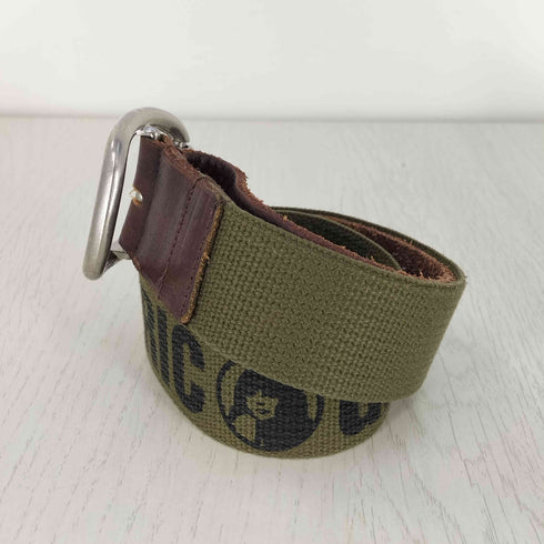 ヒステリックグラマー HYSTERIC GLAMOUR ヒスガール ロゴプリント キャンバス レザーベルト レディース