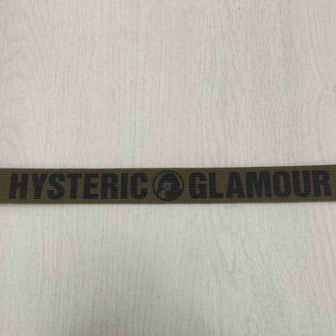 ヒステリックグラマー HYSTERIC GLAMOUR ヒスガール ロゴプリント キャンバス レザーベルト レディース