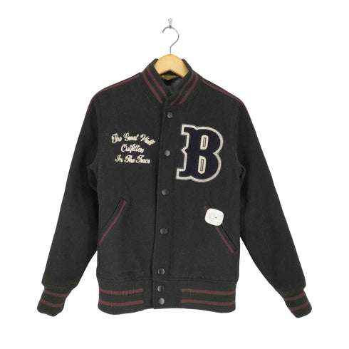 BITTER ENDER ワッペン&刺繍デザインバーシティージャケット メンズ M