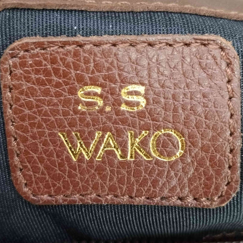 ワコー WAKO シボ革 レザー セカンド バッグ レディース