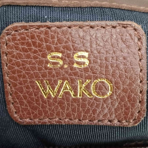 ワコー WAKO シボ革 レザー セカンド バッグ レディース