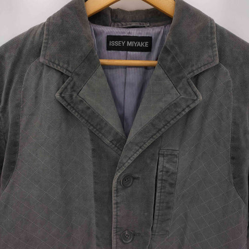 イッセイミヤケ ISSEY MIYAKE 07AW 黒タグ 顔料染め リフレクター 切替 4B テーラードジャケット メンズ JPN:3