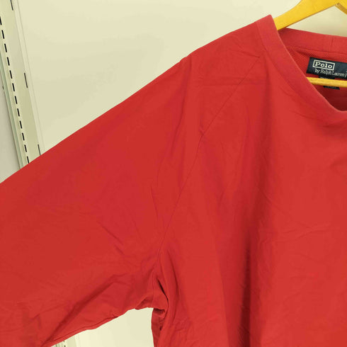 ポロバイラルフローレン Polo by RALPH LAUREN 90S マカオ製 ポニー刺繍 裏地メッシュラグランスリーブ ナイロン プルオーバー メンズ import:L