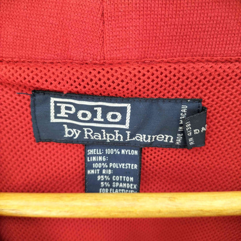 ポロバイラルフローレン Polo by RALPH LAUREN 90S マカオ製 ポニー刺繍 裏地メッシュラグランスリーブ ナイロン プルオーバー メンズ import:L
