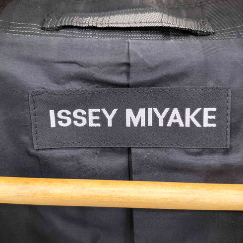 イッセイミヤケ ISSEY MIYAKE 09SS 黒タグ A.POC シルクブレンド チェック切替 3B テーラードジャケット メンズ JPN:3