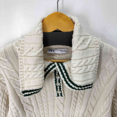 ザラ ZARA セーラーカラーケーブルニット レディース JPN:L